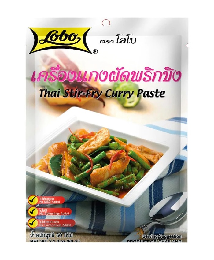 Curry paste per pollo saltato alla thailandese Lobo 60 g.